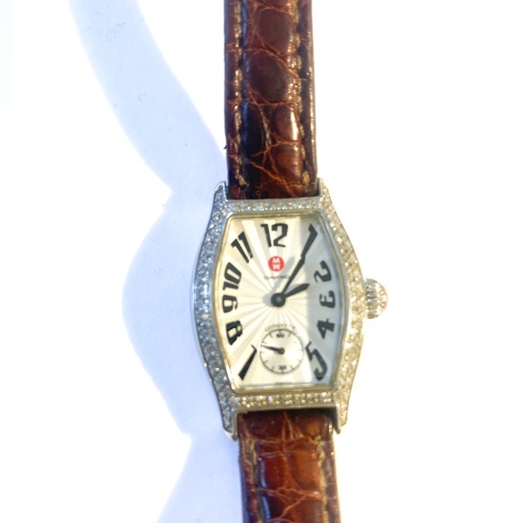 Michele Accessories - 💎 MICHELE 💎 Diamond Coquette Quartz Women’s Watch - New Battery